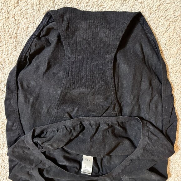 Vintage Barely There hi-cut brief NWOT Sz. 5 Black Pop Flower pattern - Picture 6 of 6